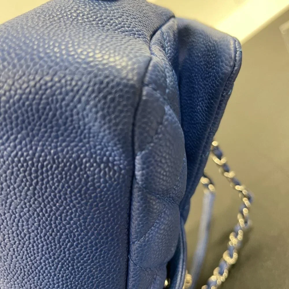Chanel Caviar Quilted Jumbo Easy Flap Cobalt Blue (JB1101)